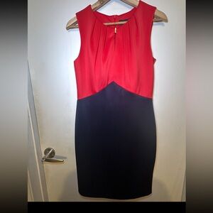 Elegant Red and Black Women's Dress